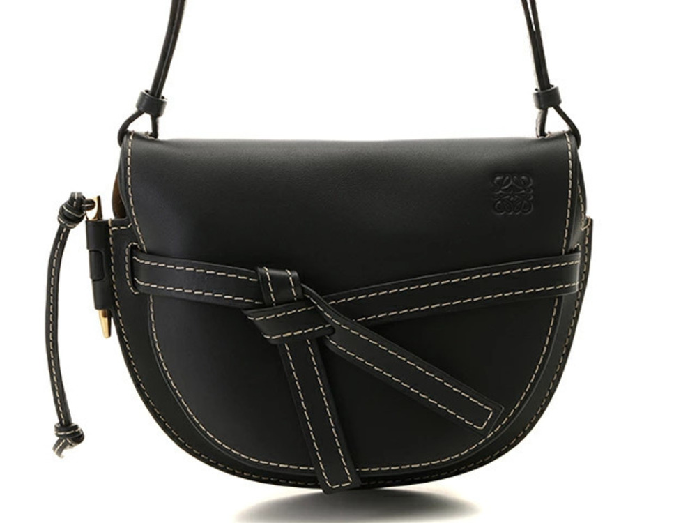 Loewe Gate Bag Shoulder Dark Gray Calfskin